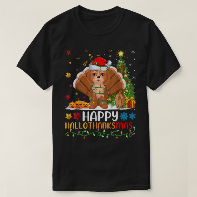 Camiseta Cockapoo Dog Lover Funny Happy Cockapoo HelloThank (Frente do Design)