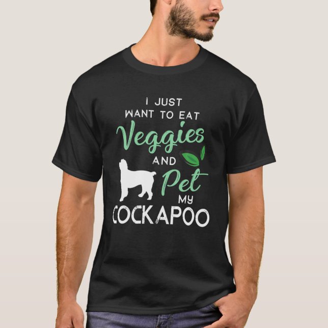 Camiseta Cockapoo Engraçado Cachorro Vegan Proprietário do  (Frente)
