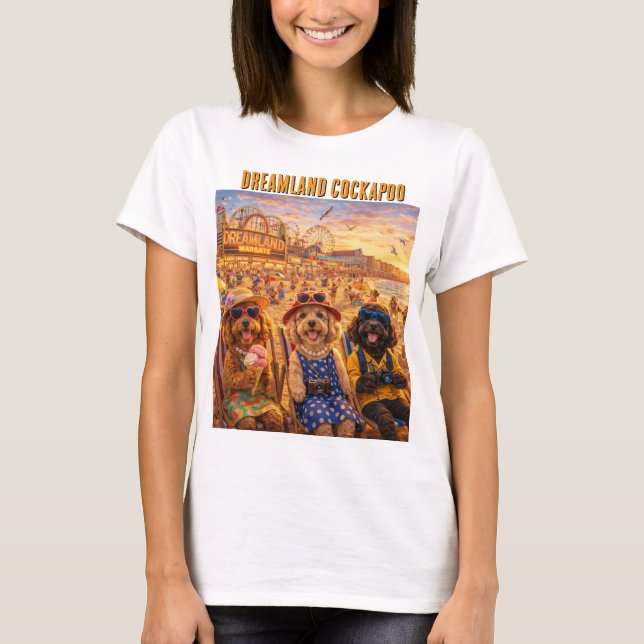 Camiseta Cockapoo Praia Margate Presente (Frente)