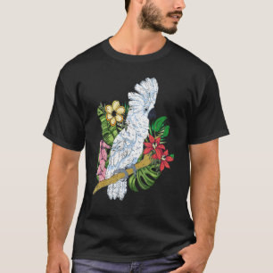 Camiseta Cockat de aves tropicais de papagaio tropical