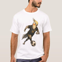 Cockatiel Atleta de Futebol Fofo
