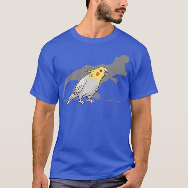 Camiseta Cockatiel Cockatoo Lutino Parrot Quarrion Dino (Frente)