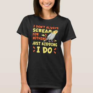 Camiseta Cockatiel Cockatoo Lutino Weiro Bird Parrot Quarri