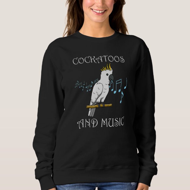 Camiseta Cockatiel Cotação Musical Notes Cockatoo (Frente)