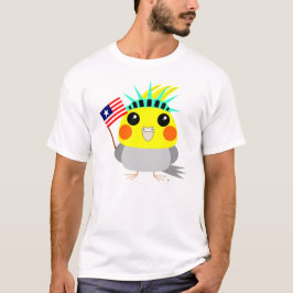 Camiseta Cockatiel EUA de BelleBelle americano