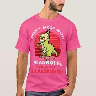 Camiseta Cockatiel Lutino Quarrion Dinosaur Dino P