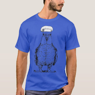 Camiseta Cockatiel Papagaio Cozinheiro Chef Cozinhar Engraç