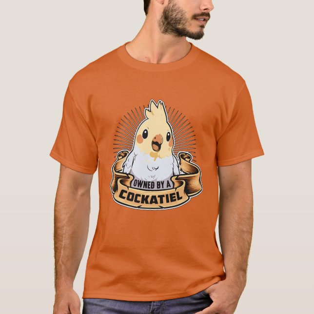 Camiseta Cockatiel Propriedade De Um Pão Ornamental Cockati (Frente)
