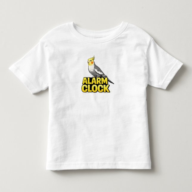 Camiseta Cockatiel Relógio de Alarme (Frente)