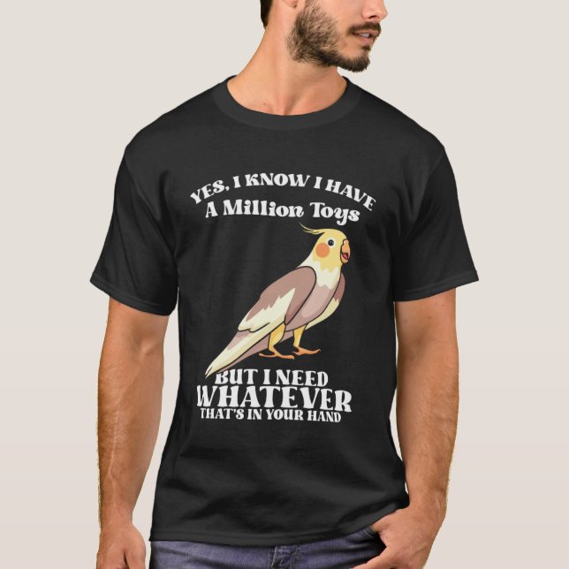 Camiseta Cockatiels engraçados Citações de pássaro para pap (Frente)