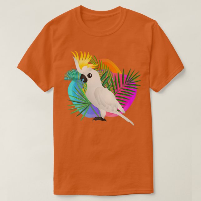 Camiseta Cockatoa branca (Frente do Design)