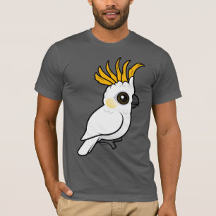 Camiseta Cockatoo Amarelo-com crista (crista acima)