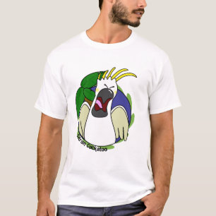 Camiseta Cockatoo cor de limão gritando engraçado