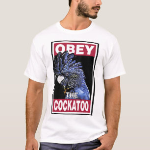 Camiseta Cockatoo Preto Engraçado Engraçado Engraçado - Art