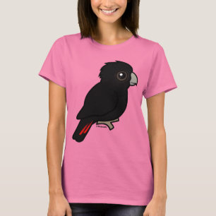 Camiseta Cockatoo preto Vermelho-atado