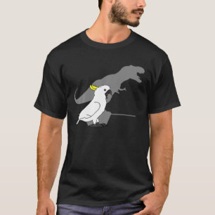 Camiseta Cockatoo T-rex Birb, Penteado com enxofre Dinossau