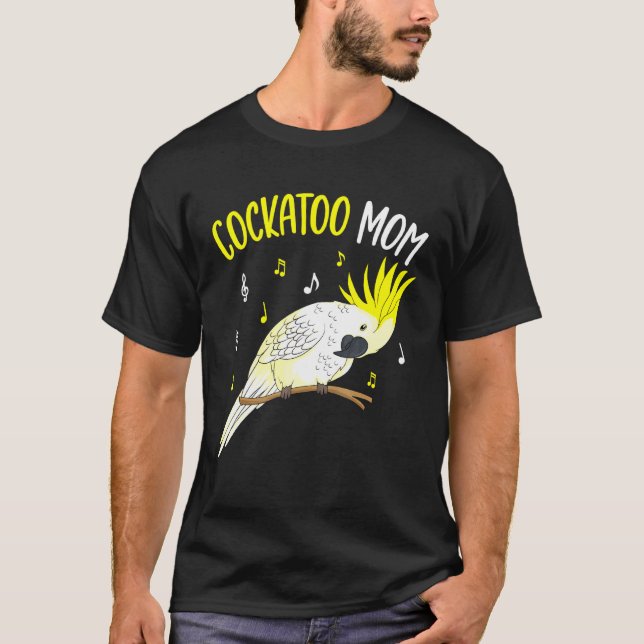 Camiseta Cockatoon Mãe Pássaro de Papagaio (Frente)