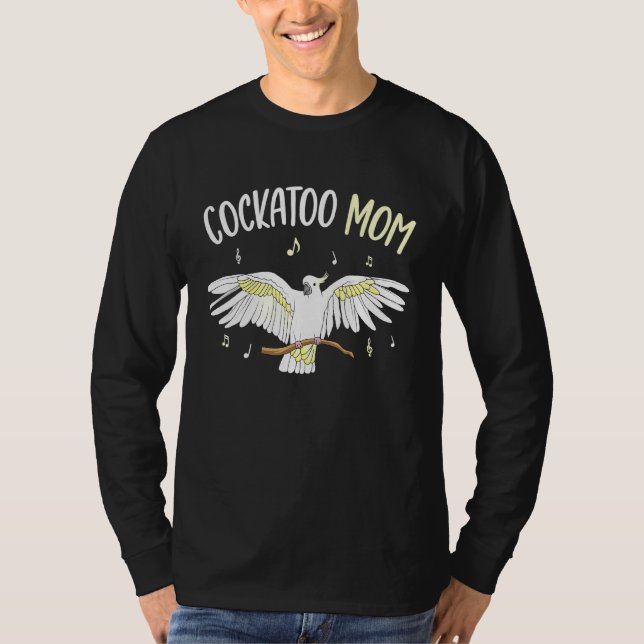 Camiseta Cockatoon Mãe Pássaro de Papagaio (Frente)