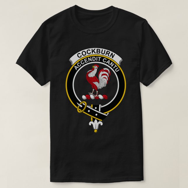 Camiseta Cockburn Crest Tartan Clan Scottish Clan 1 (Frente do Design)