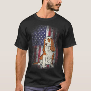 Camiseta Cocker Patriótico - Espanhol Americano - Bandeira 