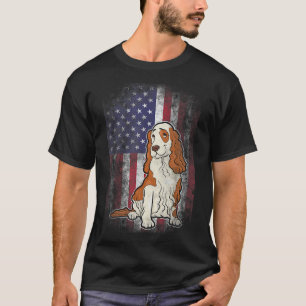 Camiseta Cocker Patriótico - Espanhol Americano - Bandeira