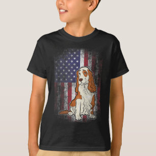 Camiseta Cocker Patriótico - Espanhol Americano - Bandeira