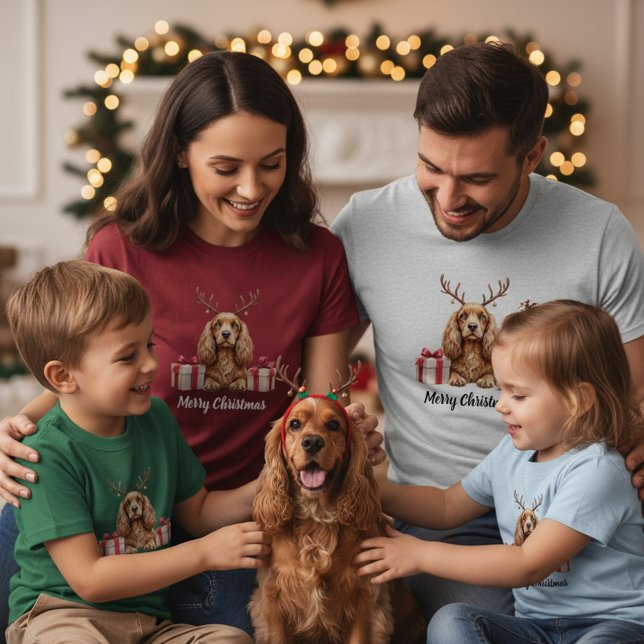 Camiseta Cocker Reindeer (Criador carregado)