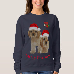 Camiseta Cocker spaniel camisola de Natal