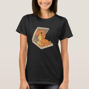 Camiseta Cocker Spaniel Comendo Pizza Cão 1