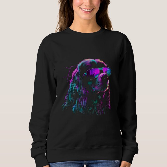 Camiseta Cocker Spaniel Dog owner Vaporwave Notorious DJ (Frente)