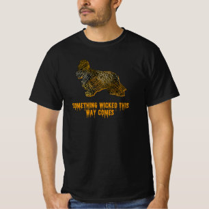 Camiseta Cocker Spaniel Dog Silhoueen Diversão Orange Hallo
