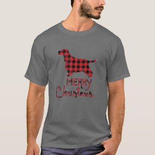 Camiseta Cocker Spaniel Dog Sobrevoou a Família de Natal