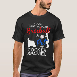 Camiseta Cocker Spaniel Funny Baseball Proprietário do Cac