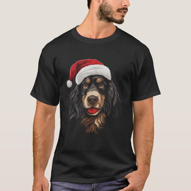 Camiseta Cocker Spaniel Inglês Cachorro Cachorros Natal  (Frente)