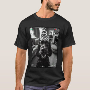 Camiseta Cocker Spaniel Inglês Flagra Papai Noel Na Câmera
