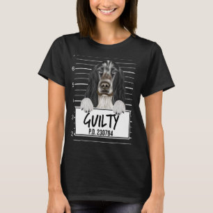 Camiseta Cocker Spaniel Inglês Mugshot Cão Culpado