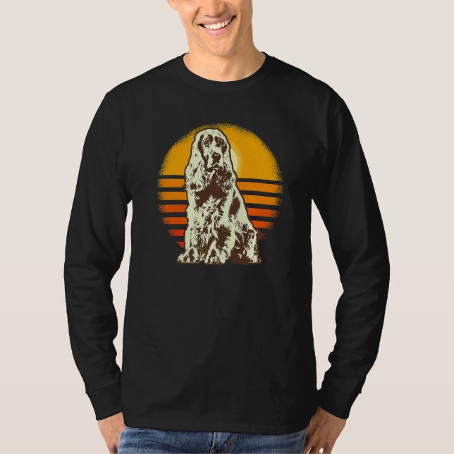 Camiseta Cocker Spaniel Inglês Raça de Cão (Frente)