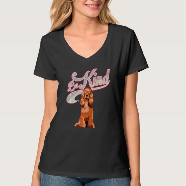 Camiseta Cocker Spaniel Inglês Raça de Cão  29 (Frente)