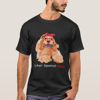 Camiseta Cocker Spaniel Mãe Bandana Mulher Cocker Spaniel