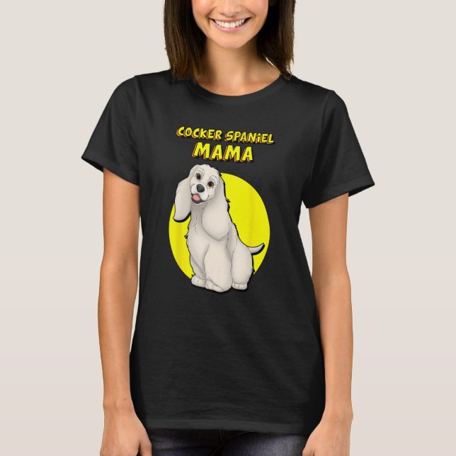Camiseta Cocker Spaniel Mama Buff Cocker Spaniel Dog Mother (Frente)
