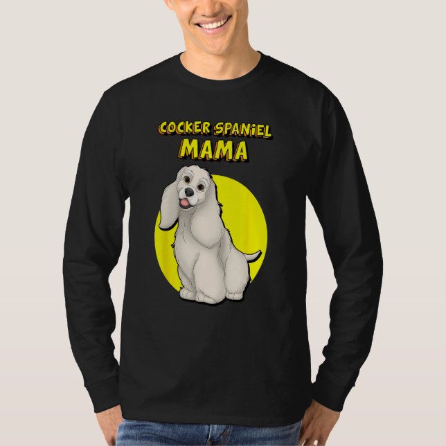 Camiseta Cocker Spaniel Mama Buff Cocker Spaniel Dog Mother (Frente)