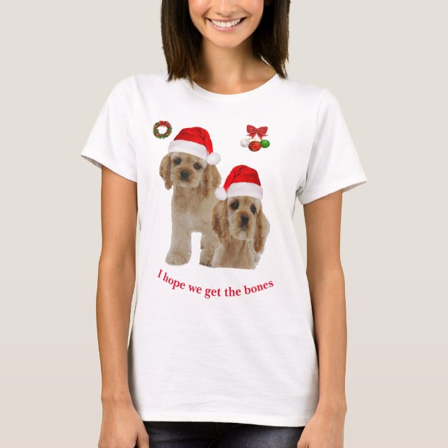 Camiseta Cocker spaniel Natal (Frente)