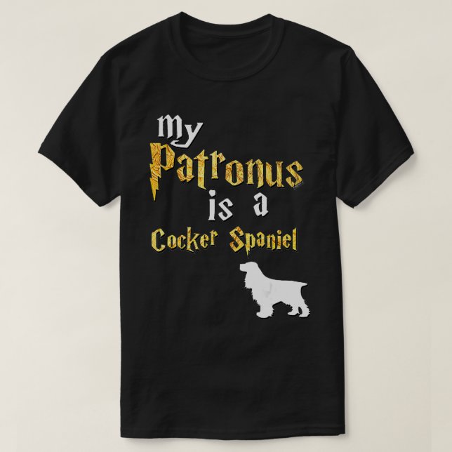 Camiseta Cocker Spaniel Oferece Cocker Spaniel (Frente do Design)