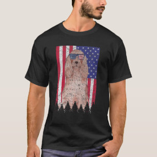 Camiseta Cocker Spaniel Patriotic Dog USA Orgulho Americano