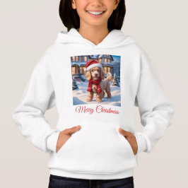 Camiseta Cocker Spaniel Puppy tocando na neve