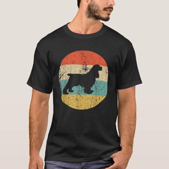 Camiseta Cocker Spaniel Retro Cocker Spaniel Cão  (Frente)