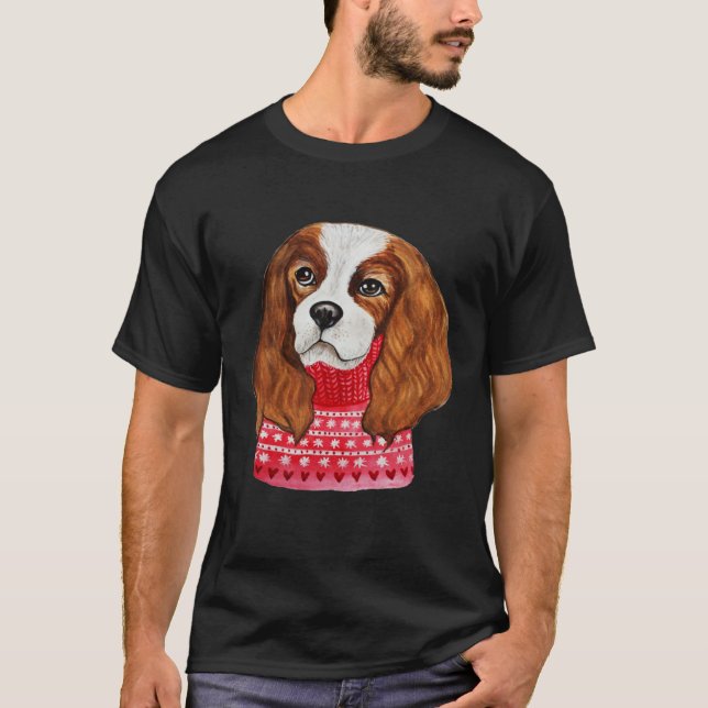 Camiseta Cocker Spaniel Ugly Christmas Sweater Cocker Spani (Frente)