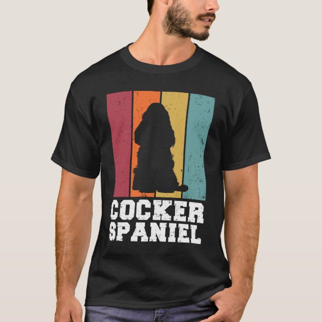 Camiseta Cocker Spaniel Vintage (Frente)