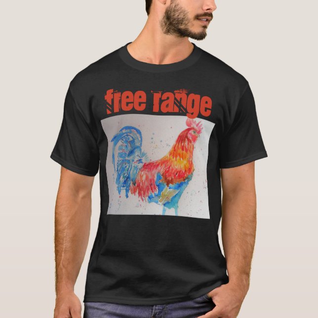 Camiseta Cockerel de galinha de galinha de galinha de gama  (Frente)