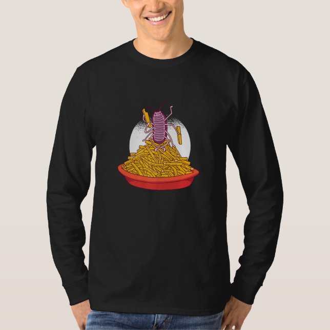 Camiseta Cockroach eating fries (Frente)